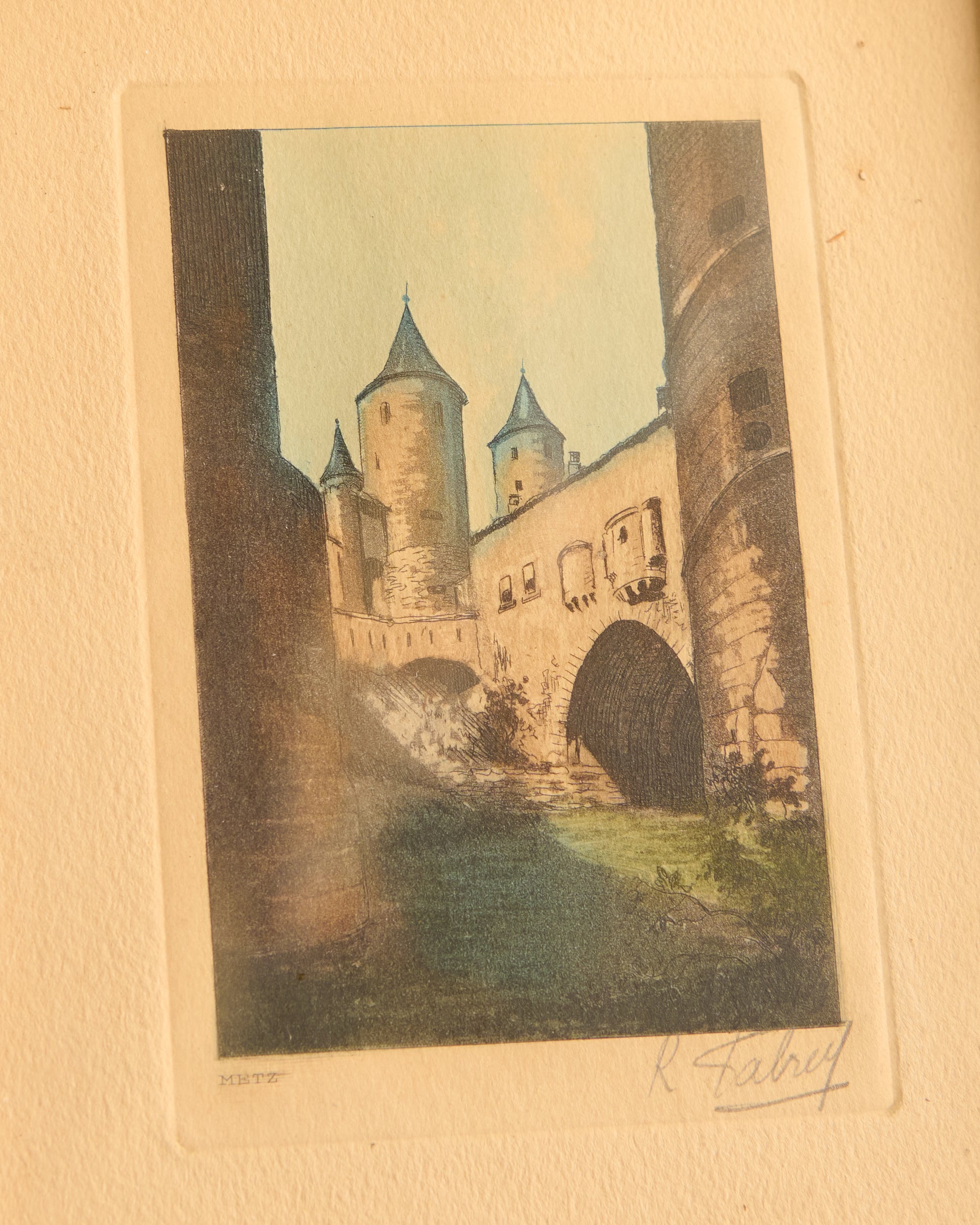 The Passage - Hand-Colored Etching, France