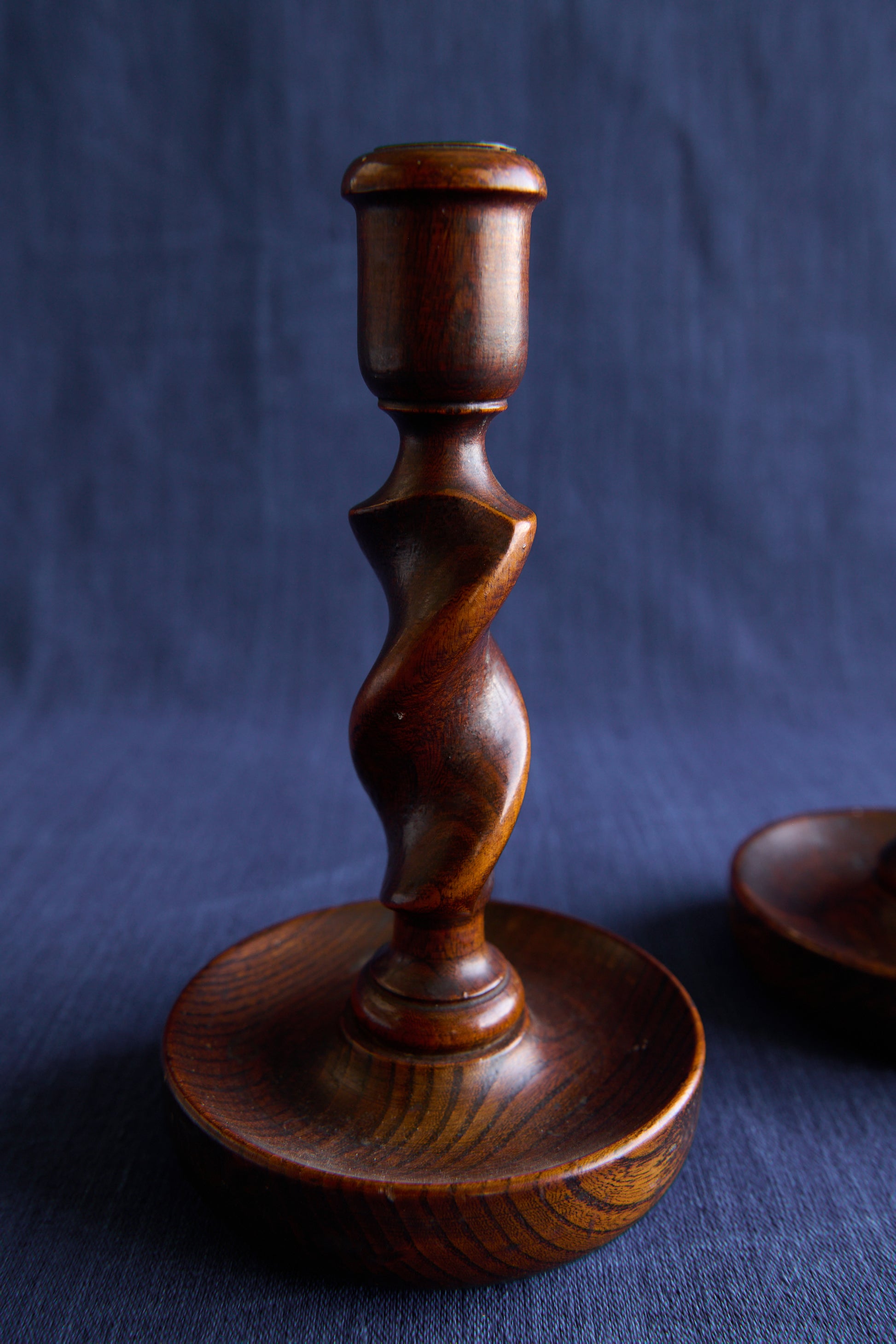 The Spiral Pair - English Barley Twist Candlesticks, c.1900