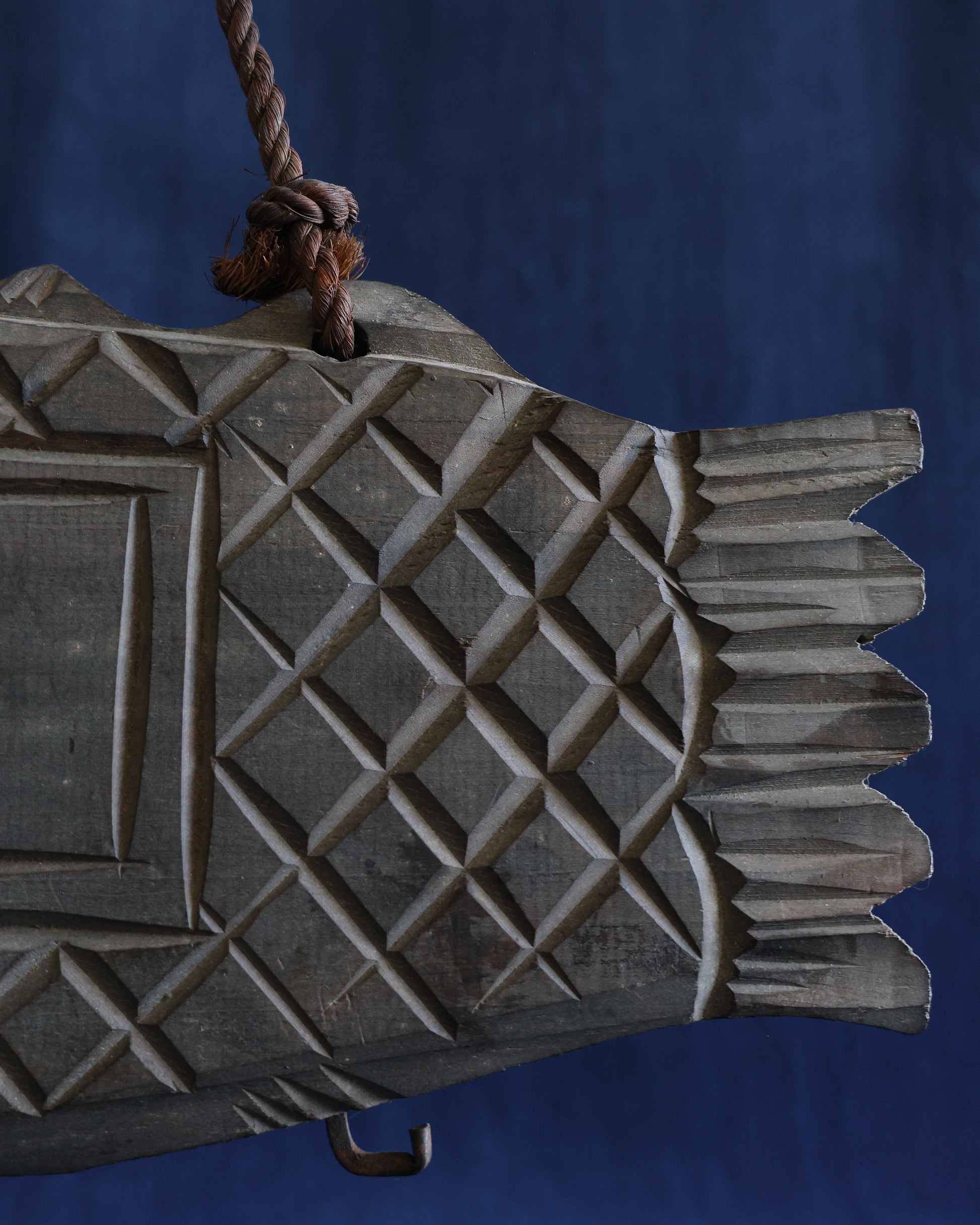 Carved Japanese Wooden Fish Wall Hanging