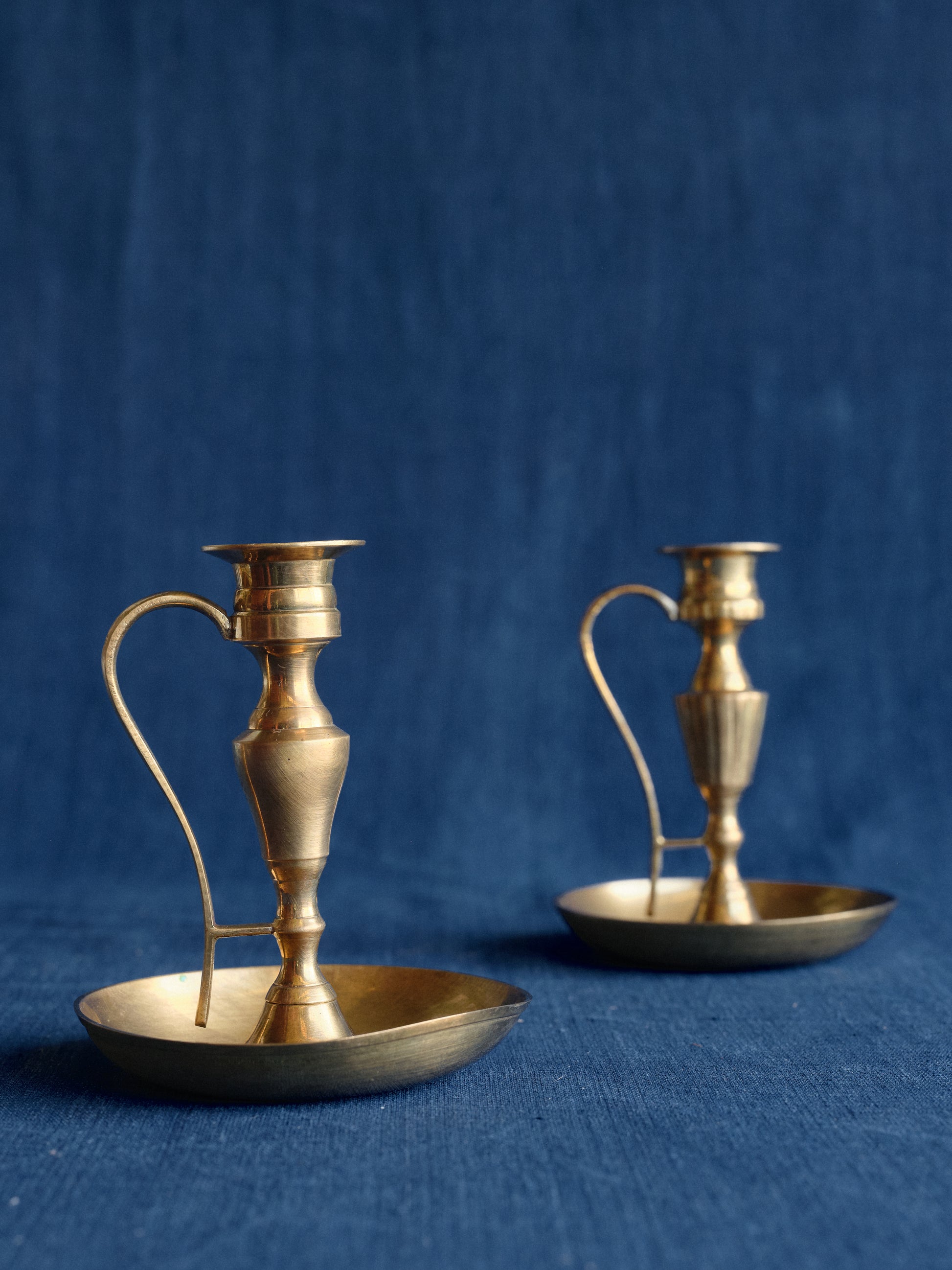 Brass Candelabra Set with Drip Trays
