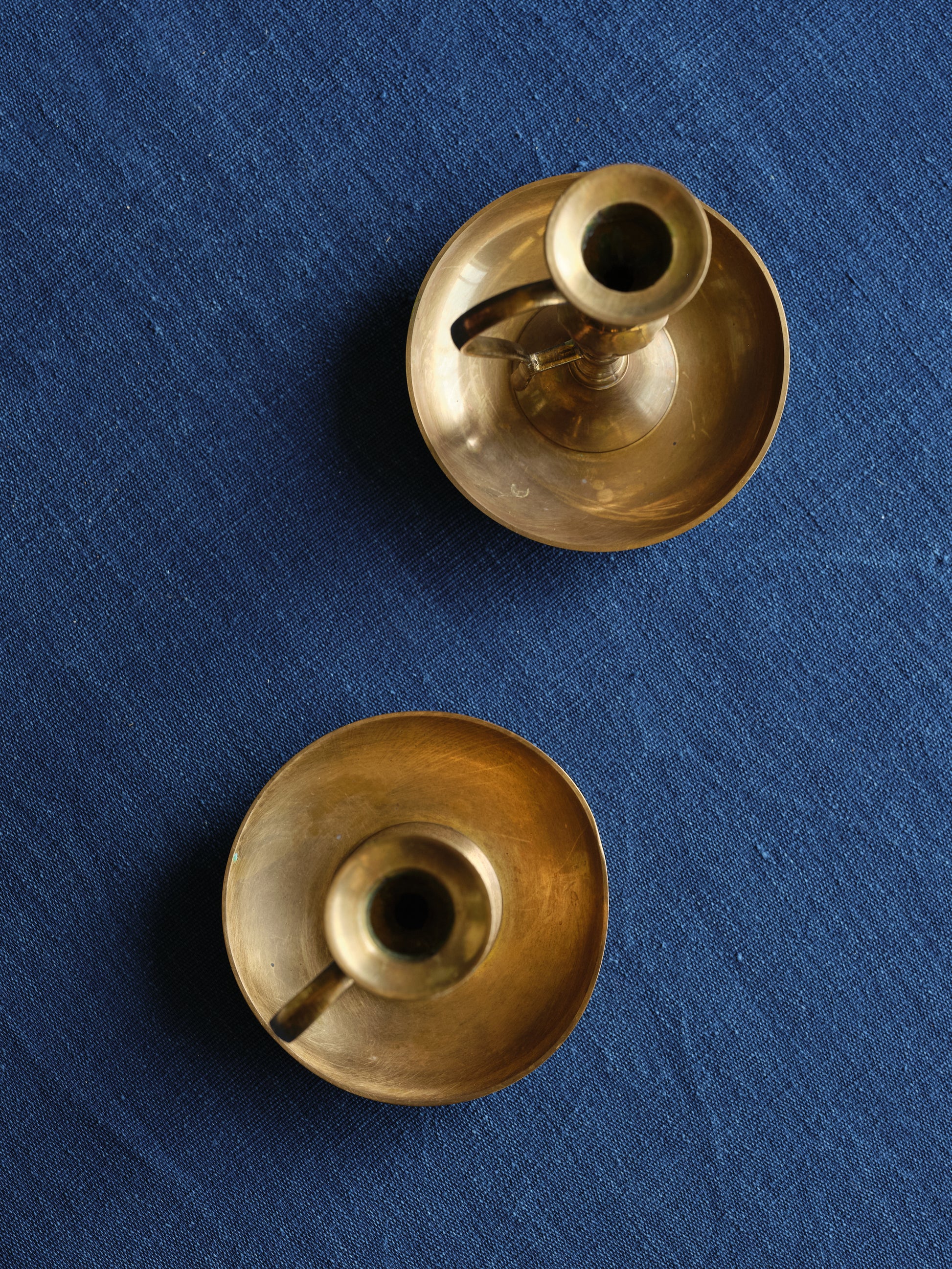 Brass Candelabra Set with Drip Trays
