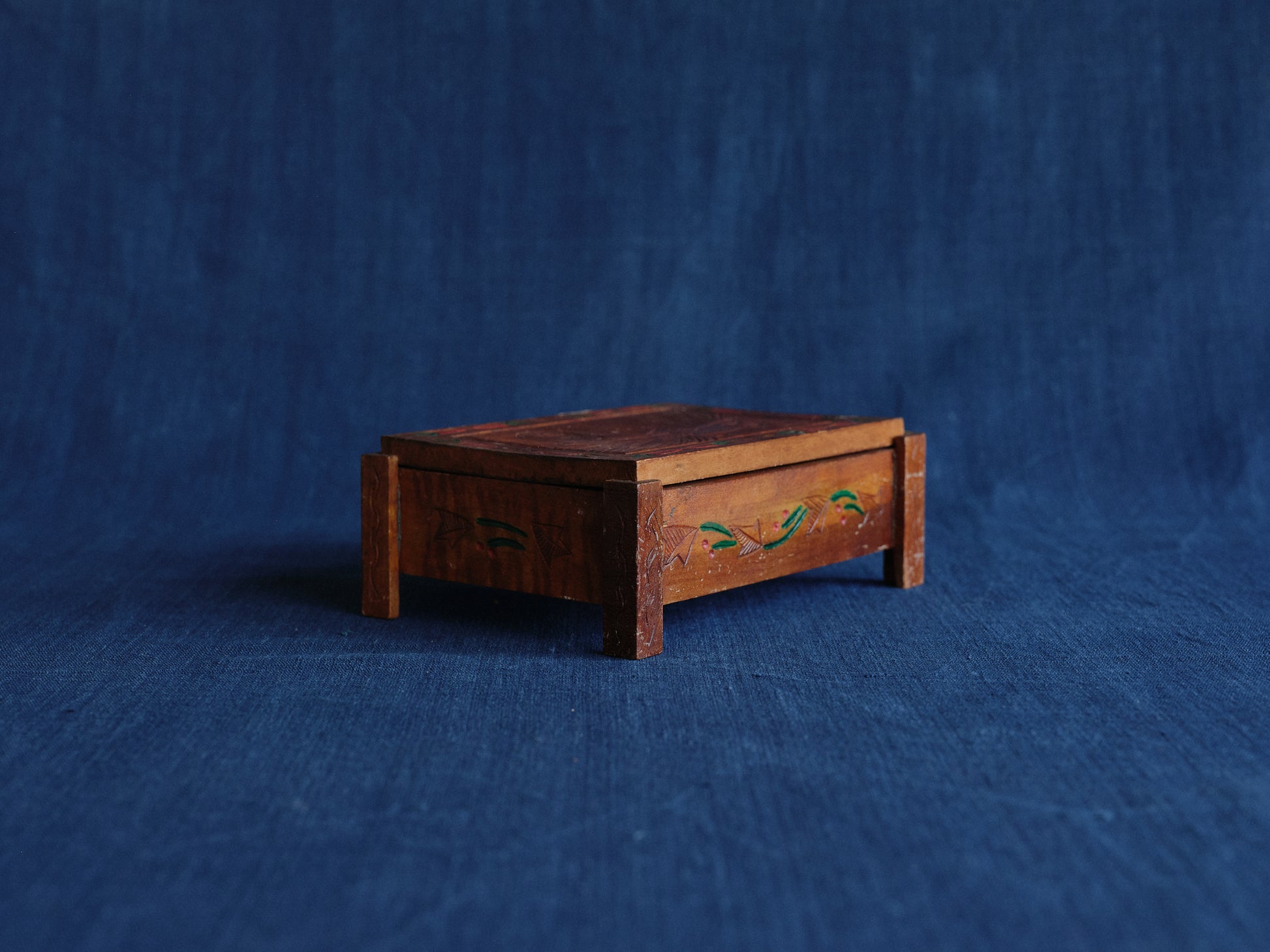 Japanese Folk Carved Box – 1969 Student Work