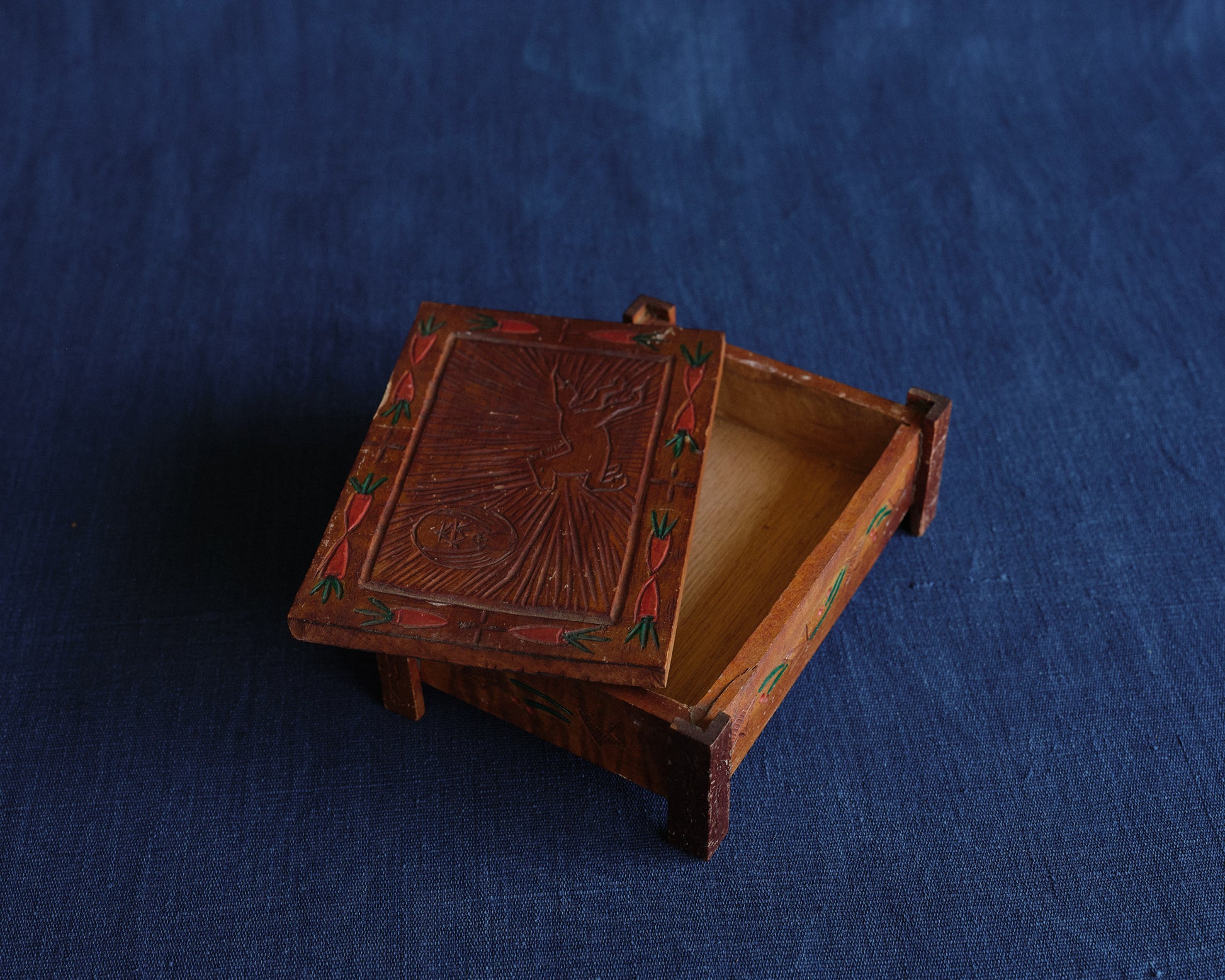 Japanese Folk Carved Box – 1969 Student Work