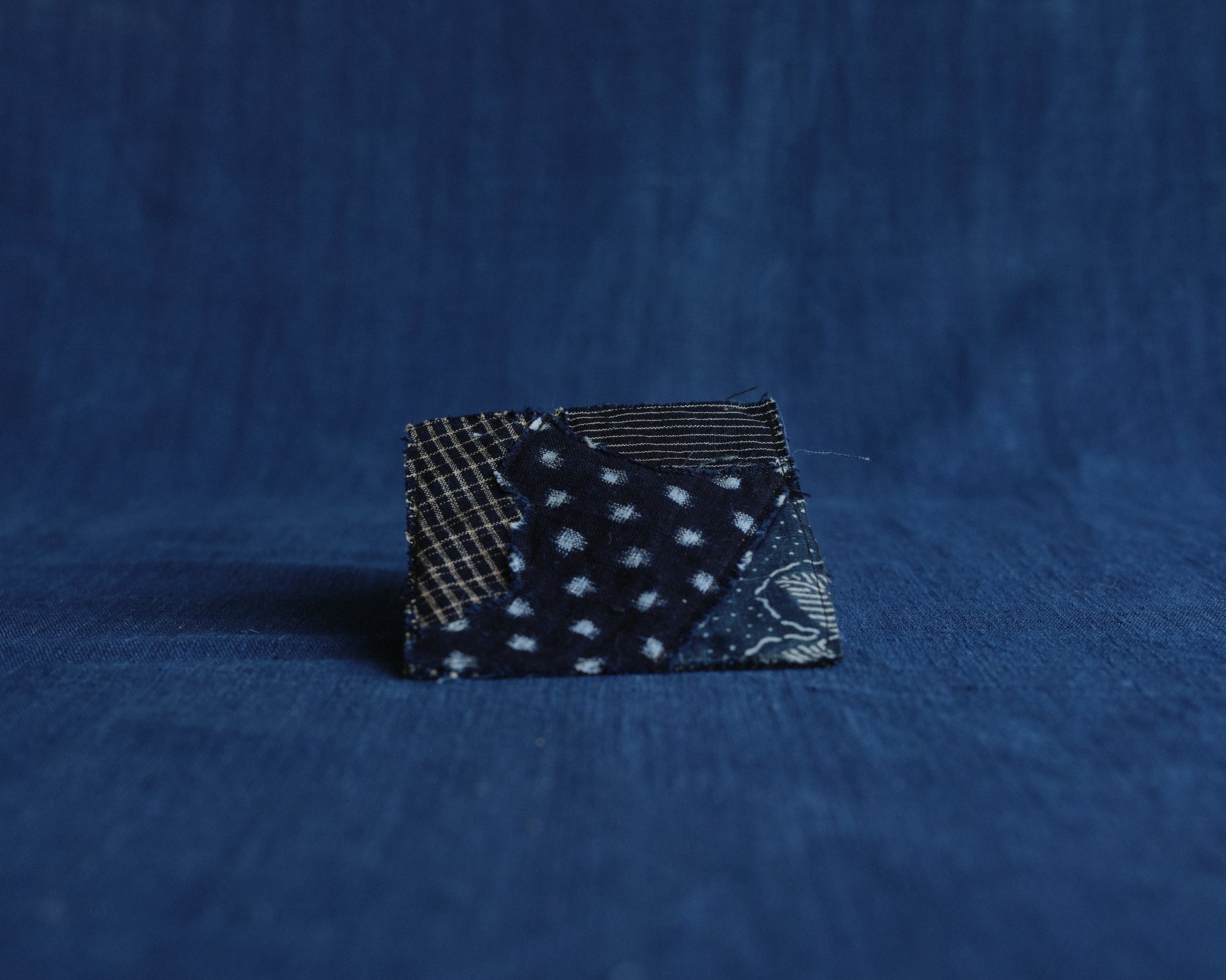 Hand-stitched Indigo Patchwork Coasters