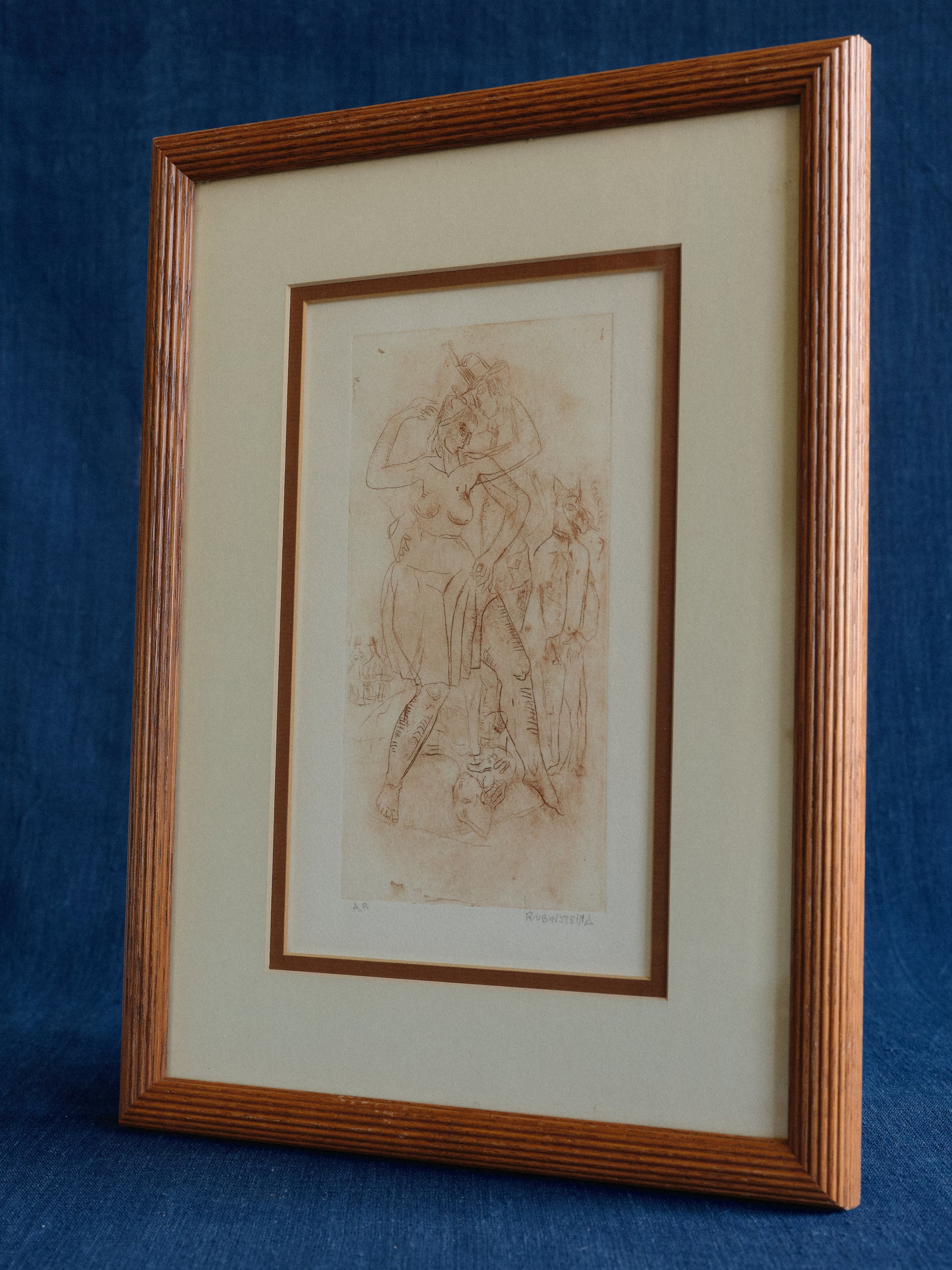 Framed Rubinstein Artist’s Proof Etching