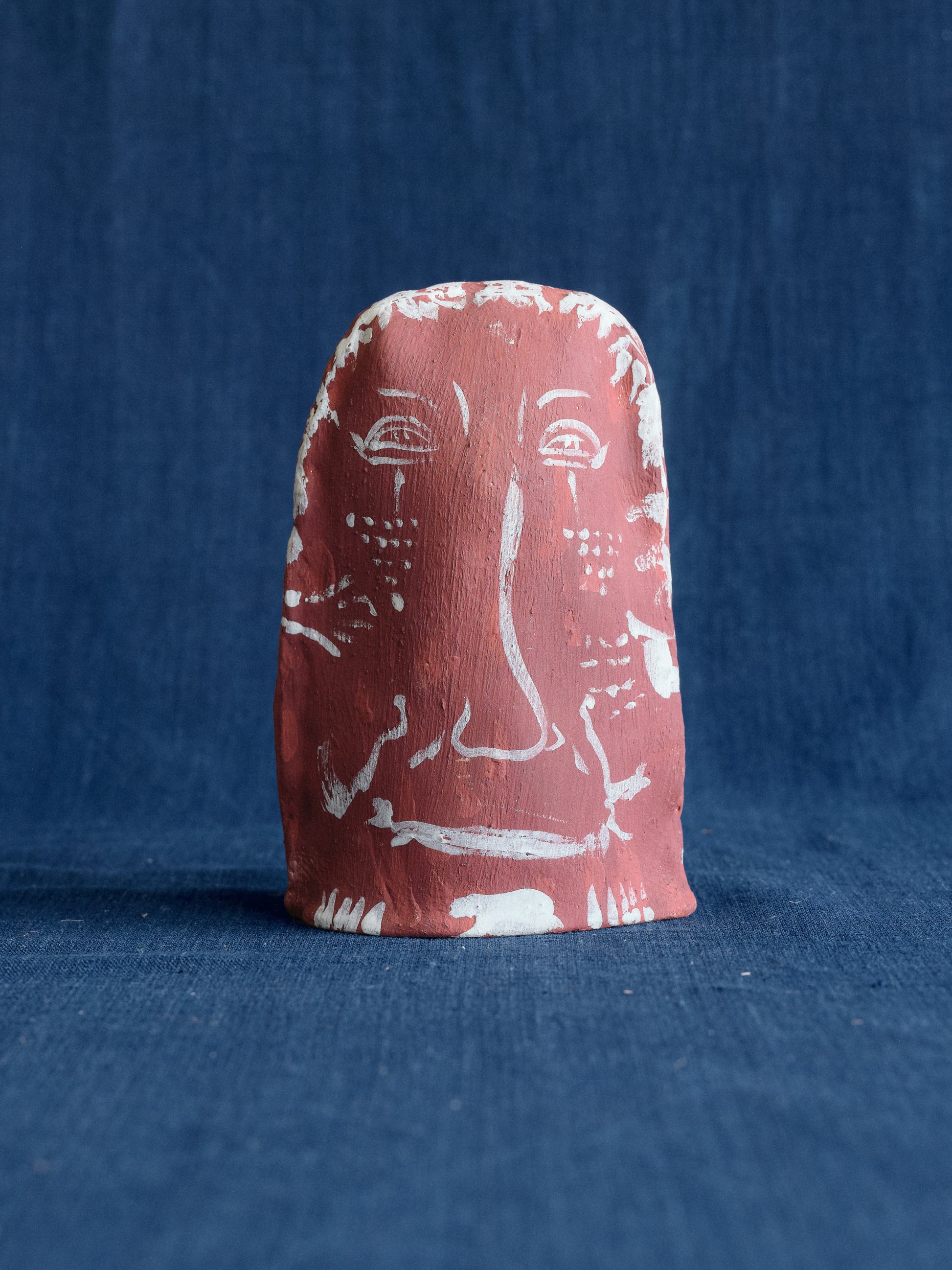 Terracotta Face Sculpture