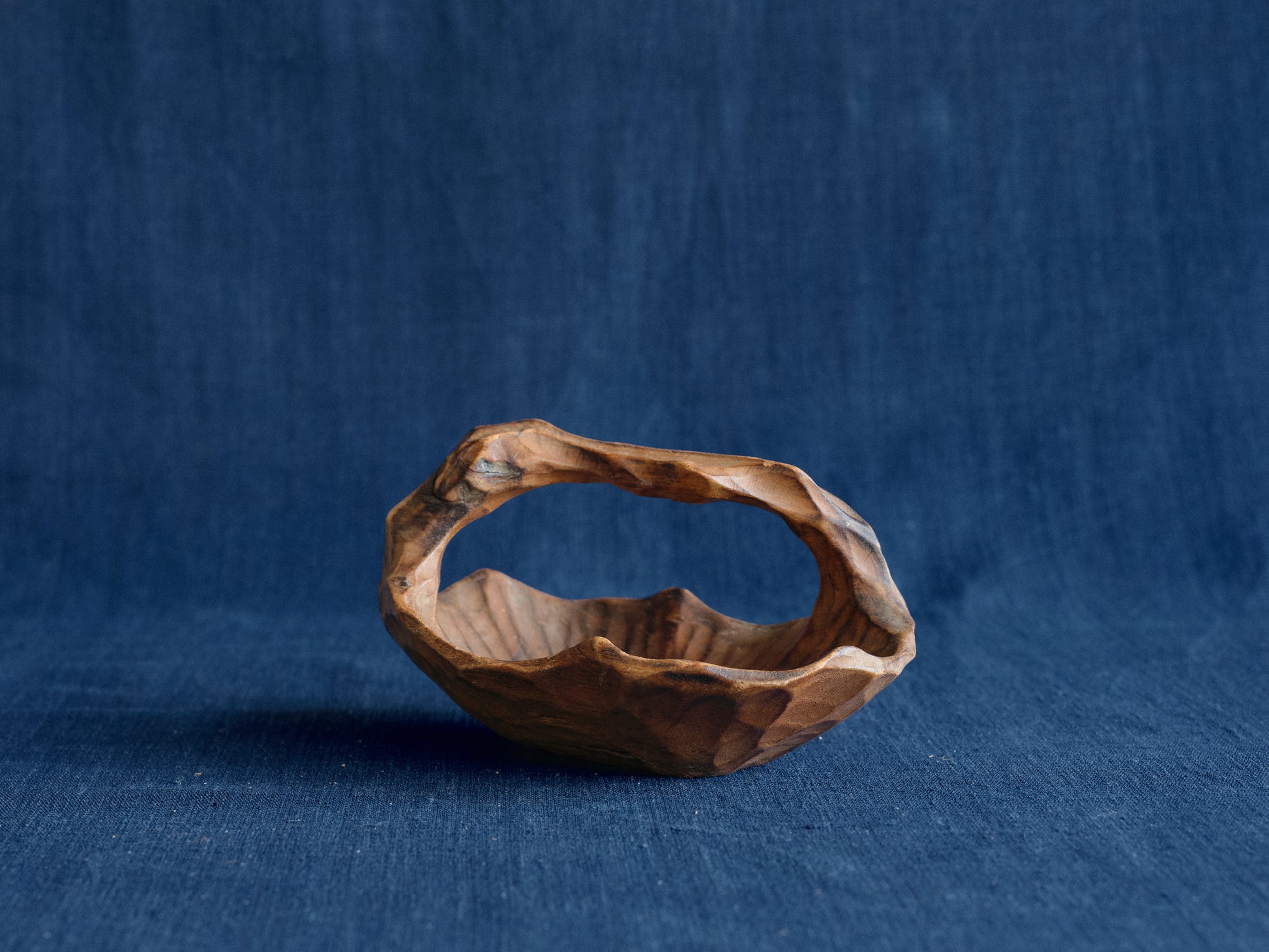 Hand-carved Swedish Wooden Basket
