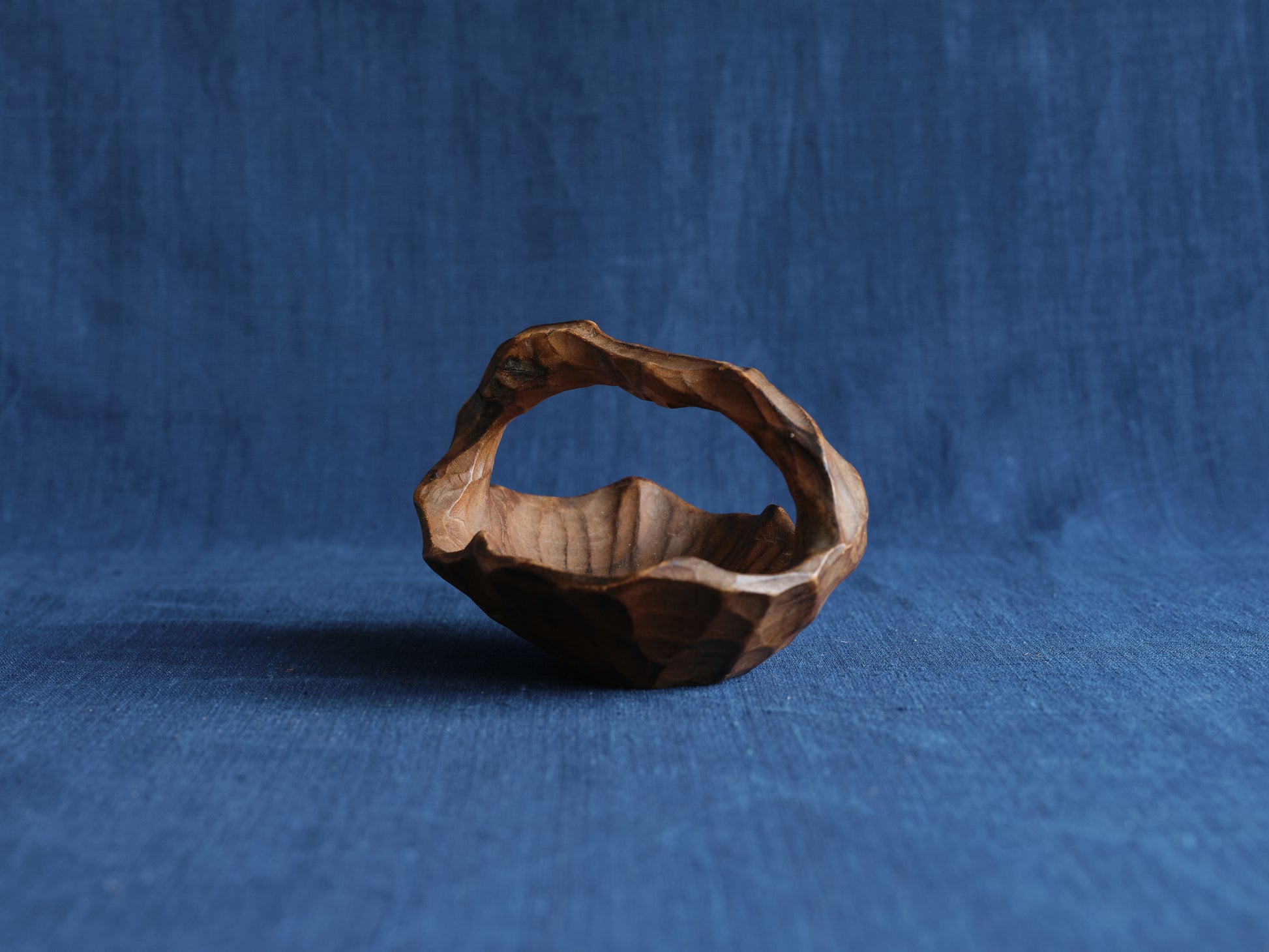 Hand-carved Swedish Wooden Basket