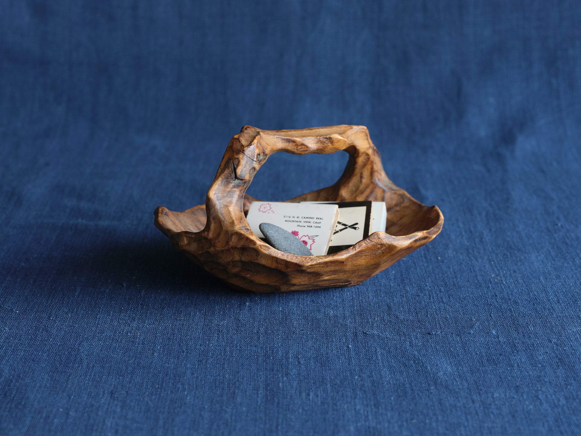 Hand-carved Swedish Wooden Basket