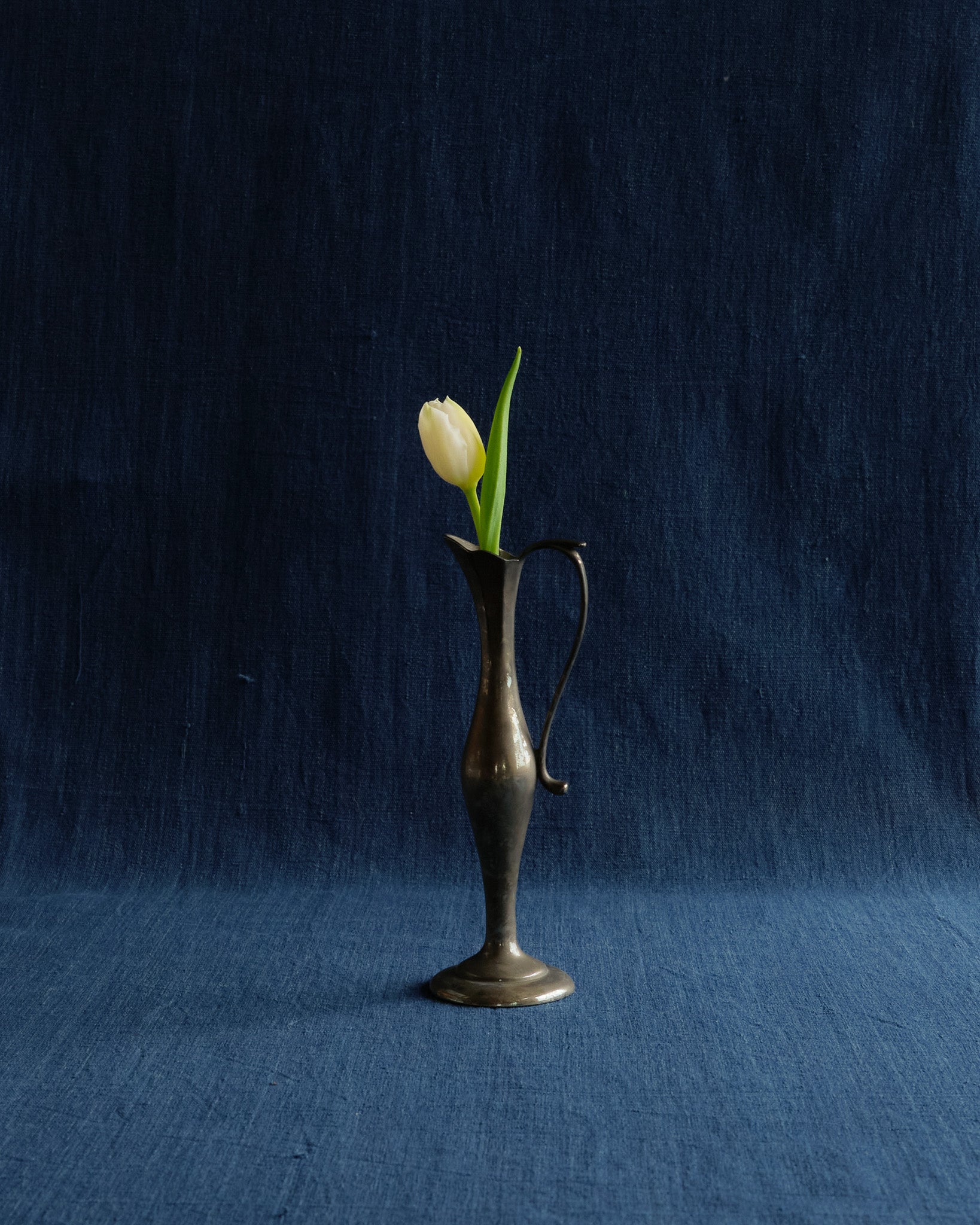 European Pewter Bud Vessel
