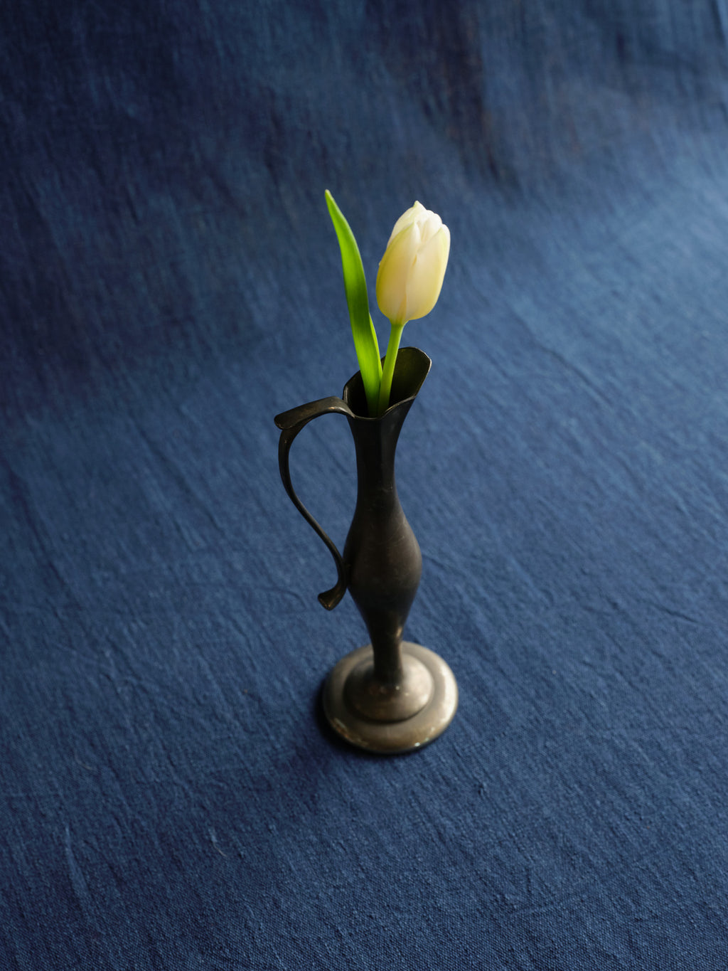 European Pewter Bud Vessel