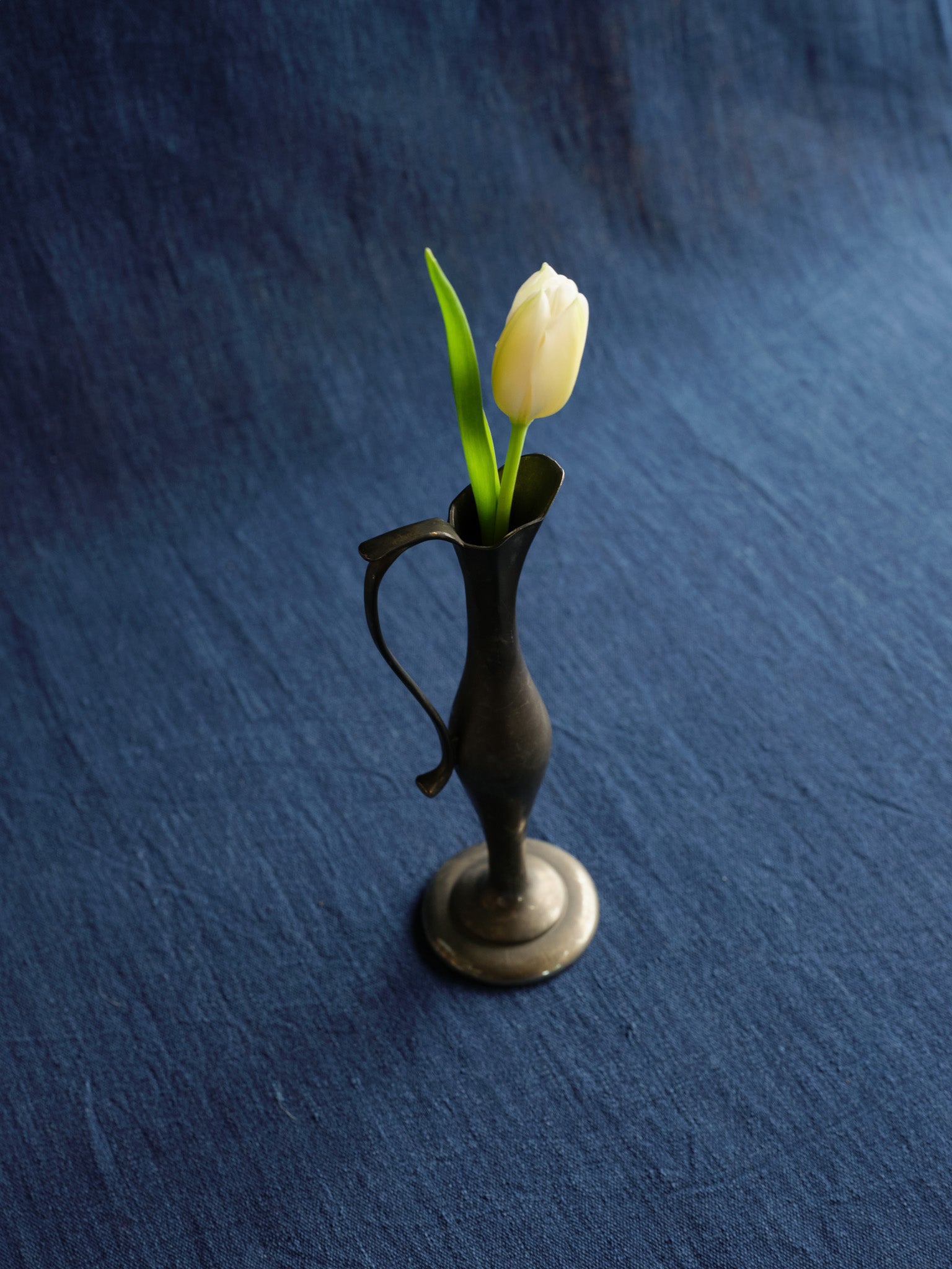 European Pewter Bud Vessel