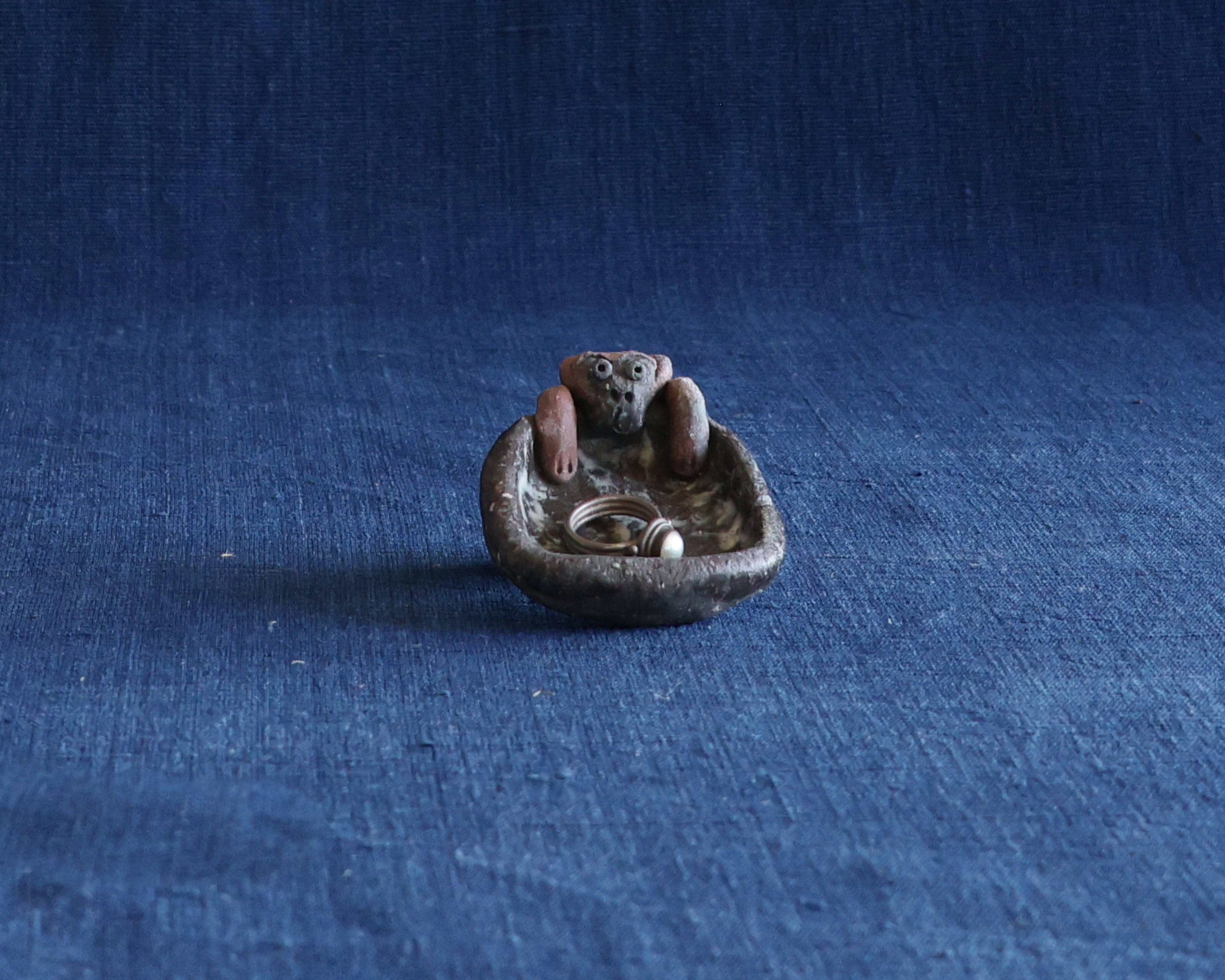 Small Handmade Monkey Dish