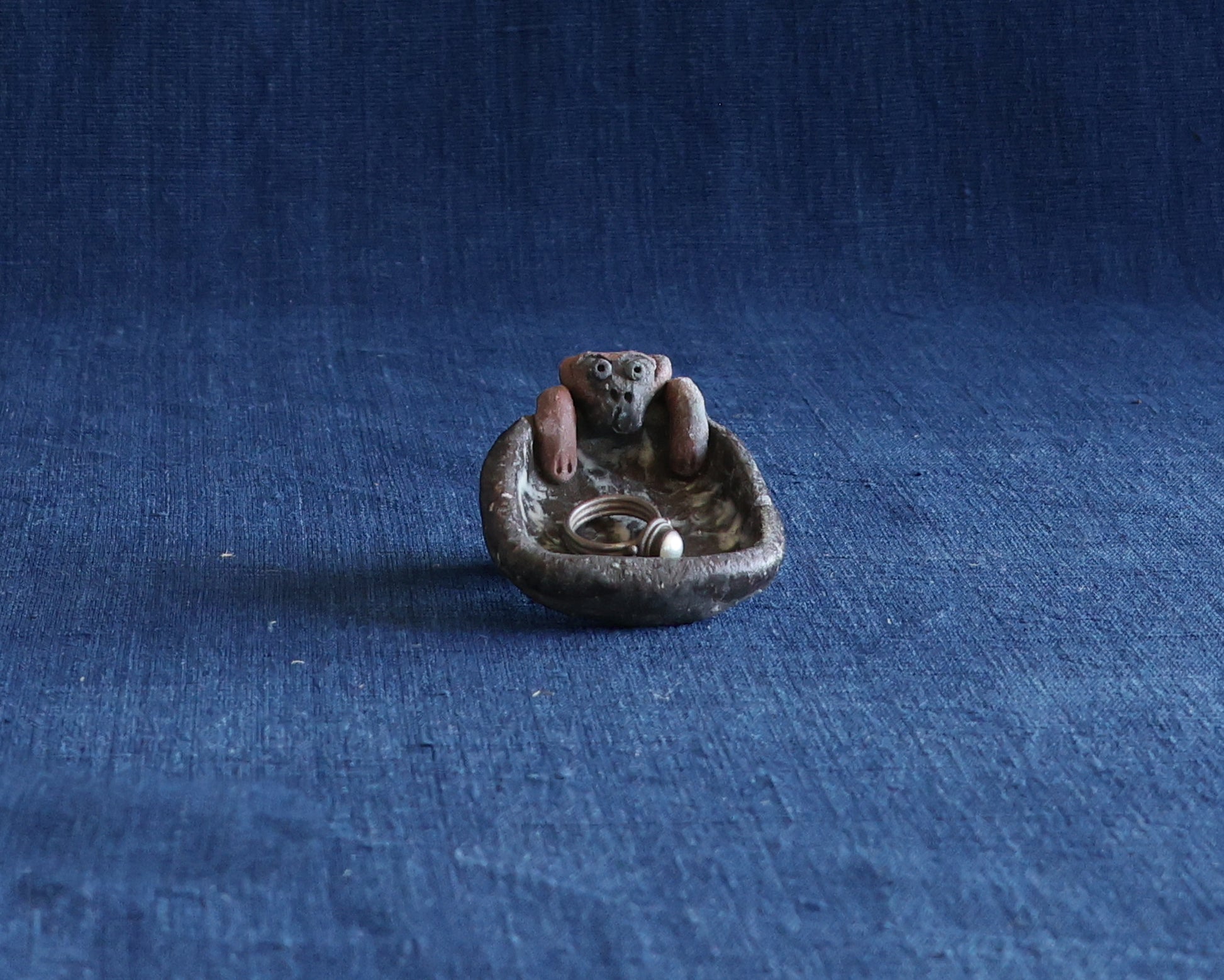 Small Handmade Monkey Dish