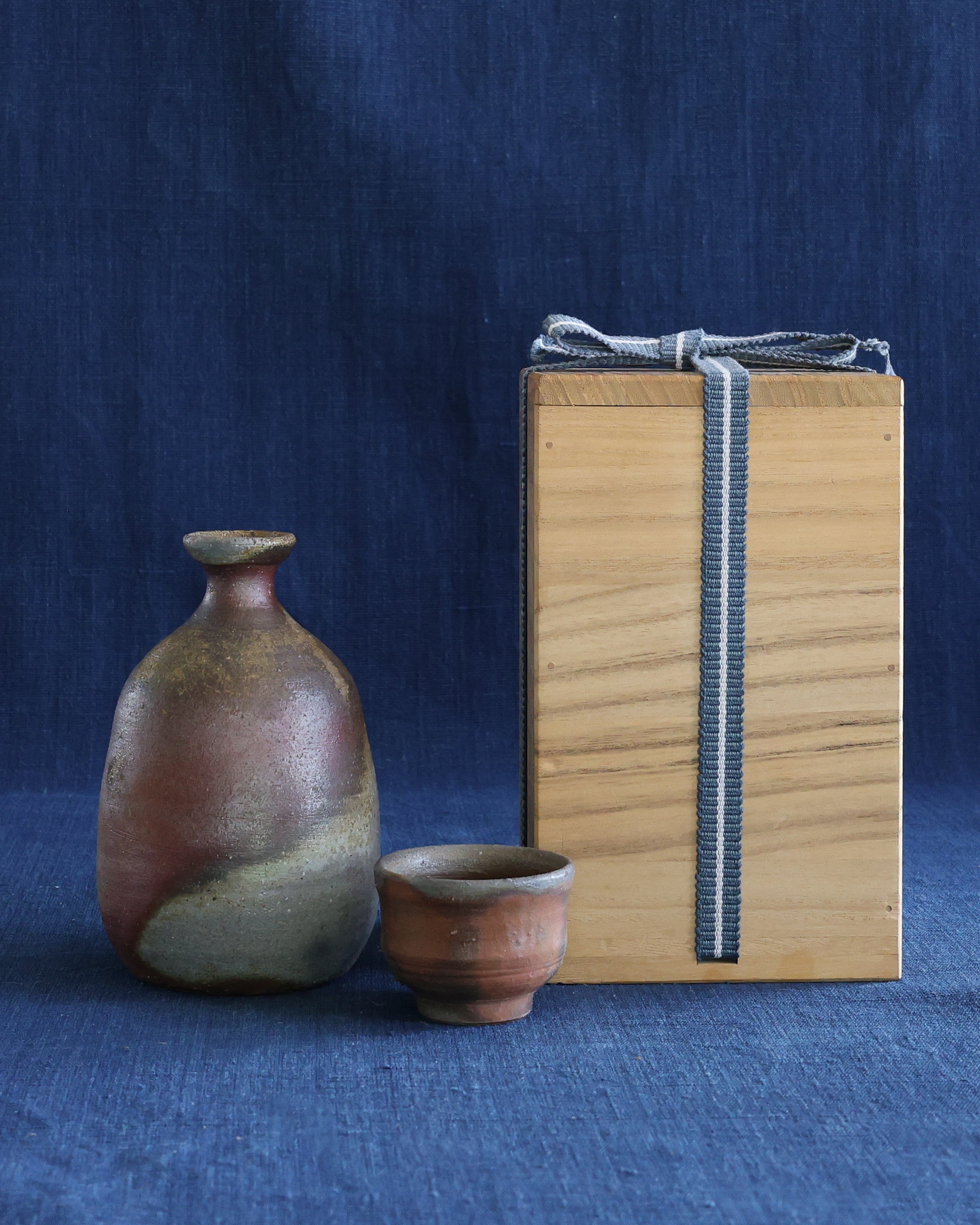 Woodfired Sake Set with Tomobako