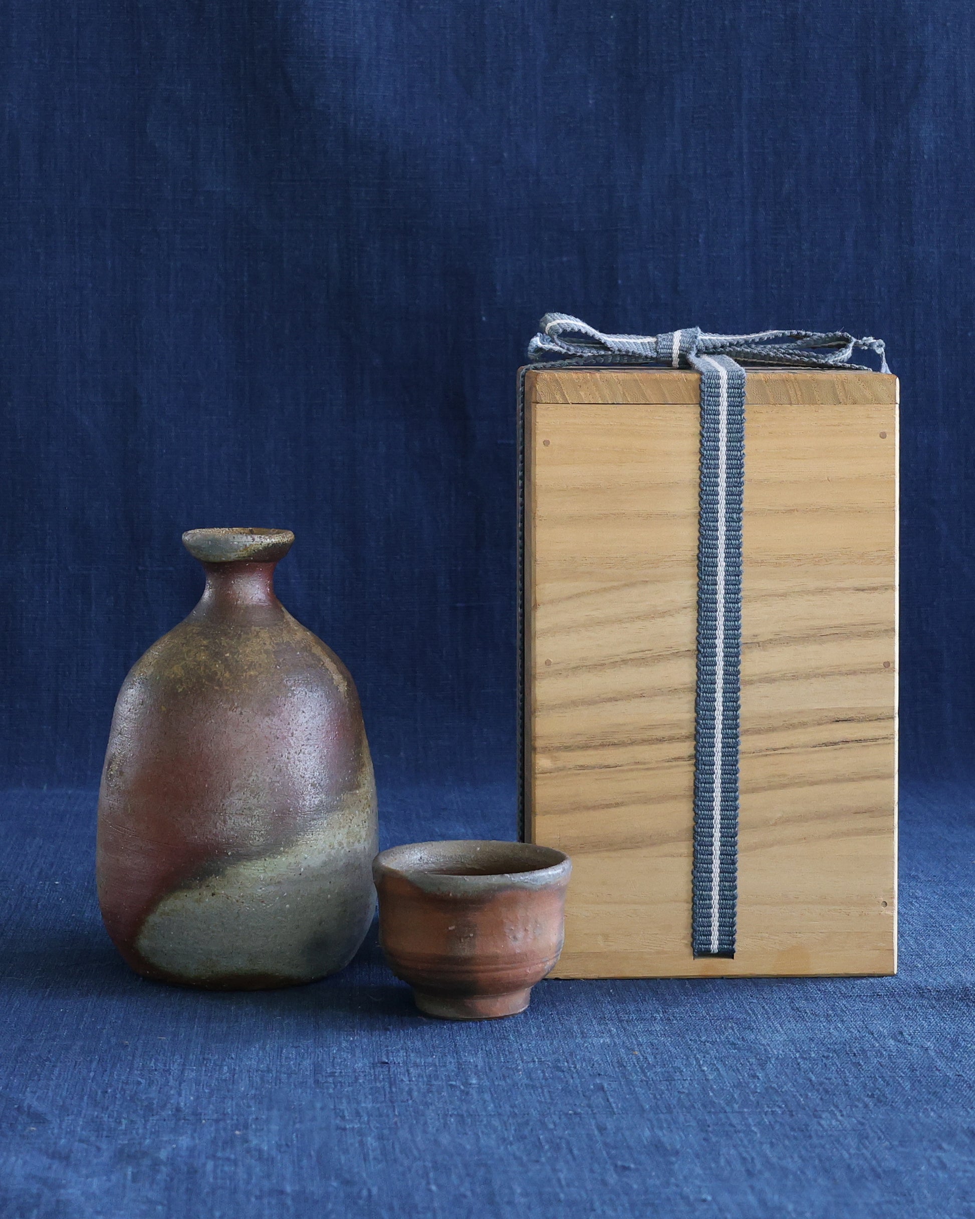 Woodfired Sake Set with Tomobako