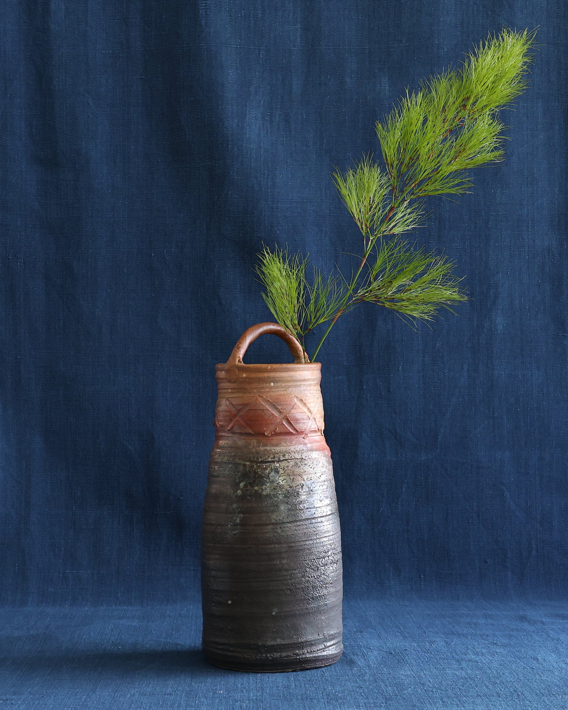 Shigaraki Vase with Handle