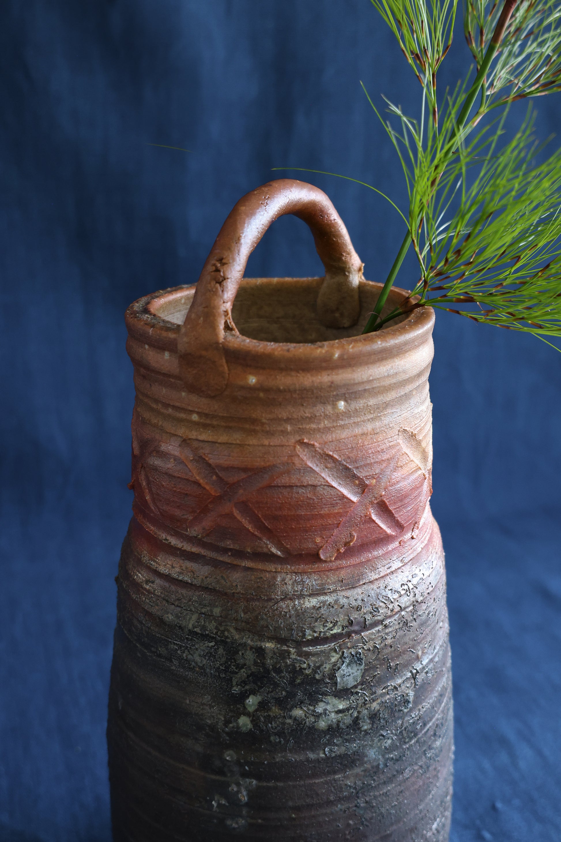 Shigaraki Vase with Handle